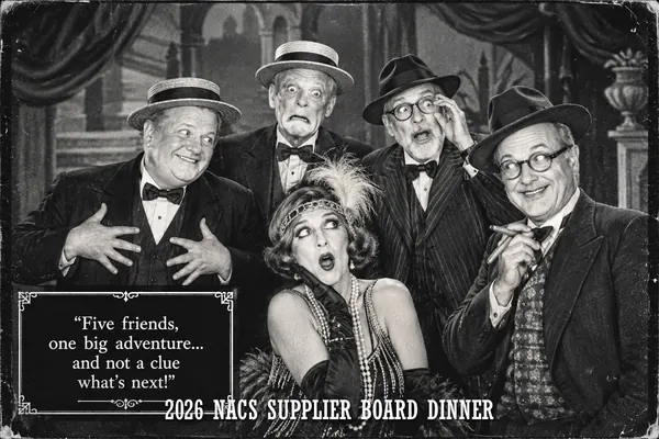 After photo: Vintage Silent Movie, 2026 NACS Supplier Board Dinner