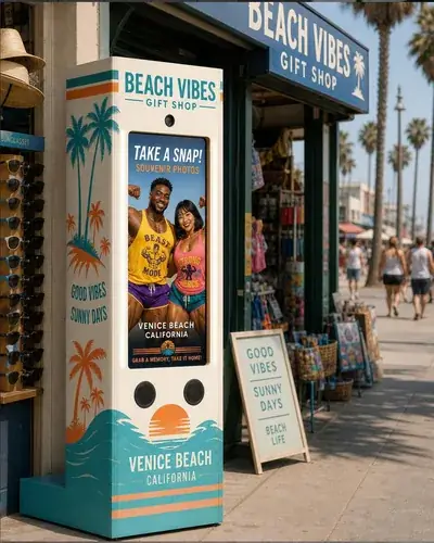 PicBot Pro inside a beachside gift shop