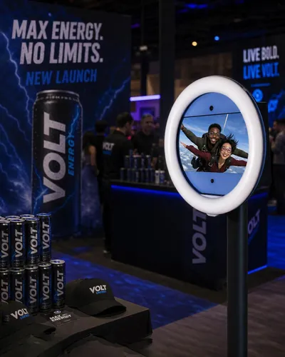 PicBot set up at a branded energy drink activation