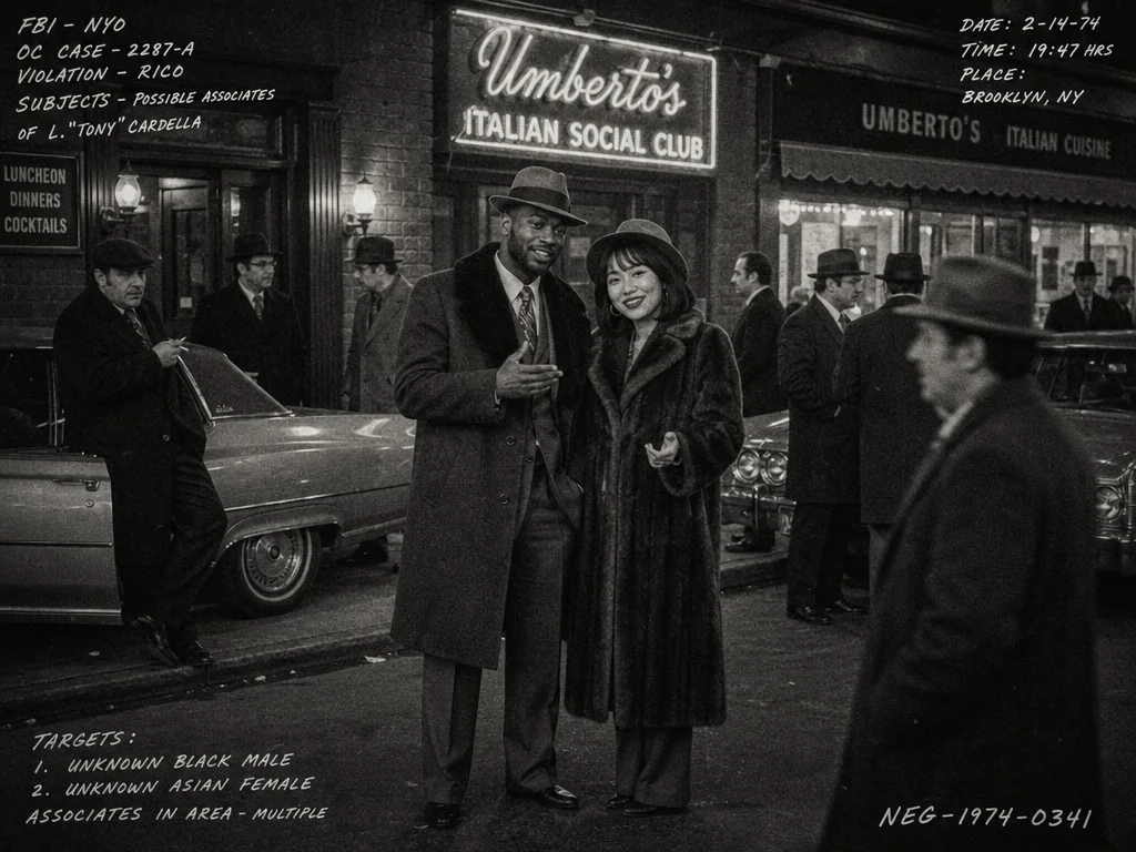 1970s Mobster Social Club — AI photo booth effect, Couple rendering
