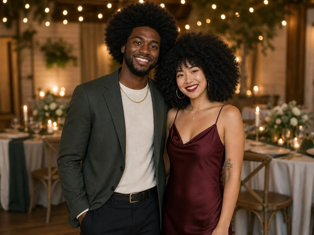 Afro Hairstyle — AI photo booth effect, Couple rendering