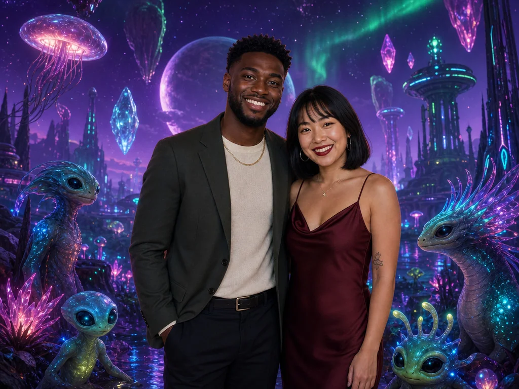 Alien Planet — AI photo booth effect, Couple rendering