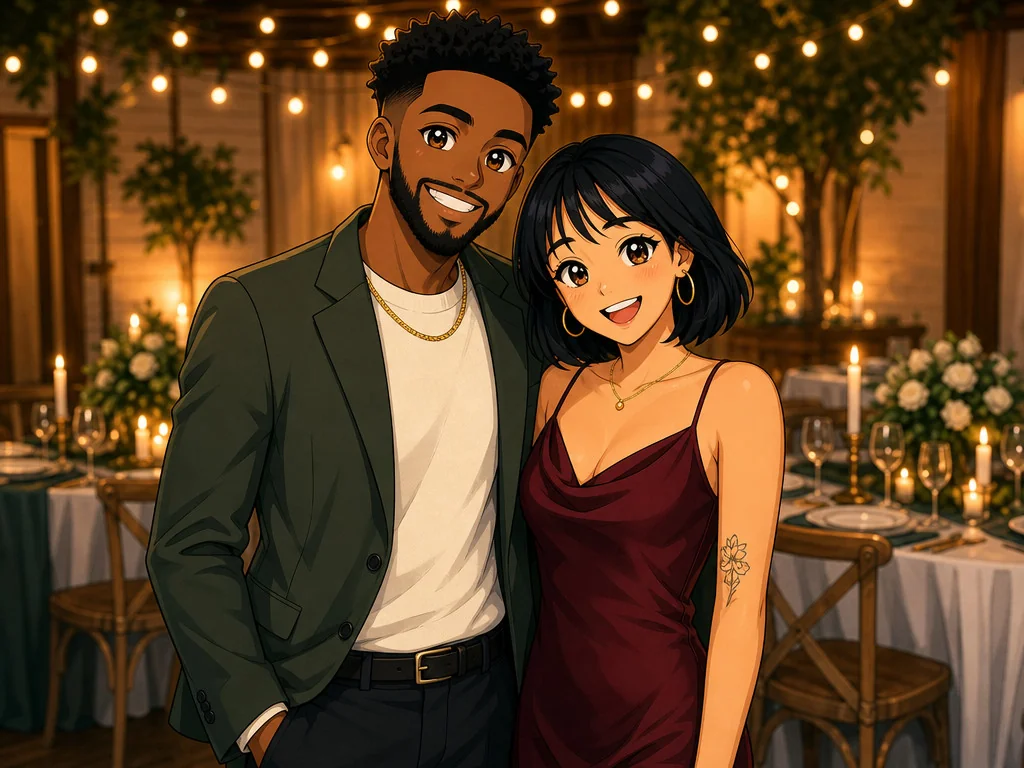 Anime Style — AI photo booth effect, Couple rendering