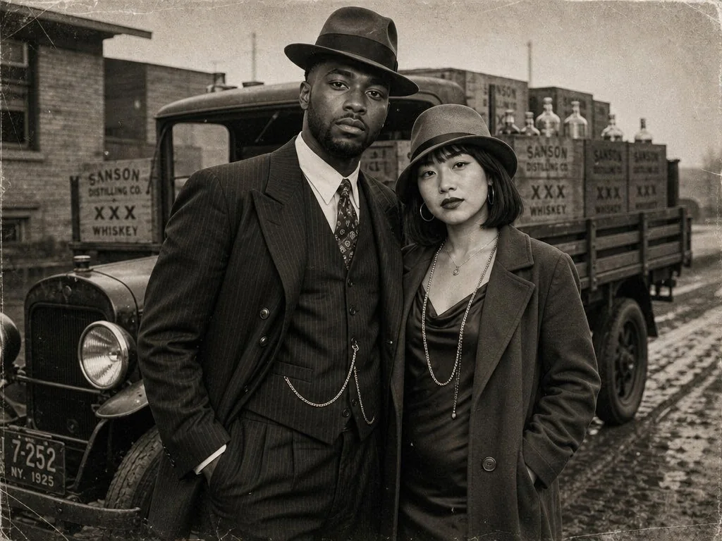 Bootlegger 1920s — AI photo booth effect, Couple rendering
