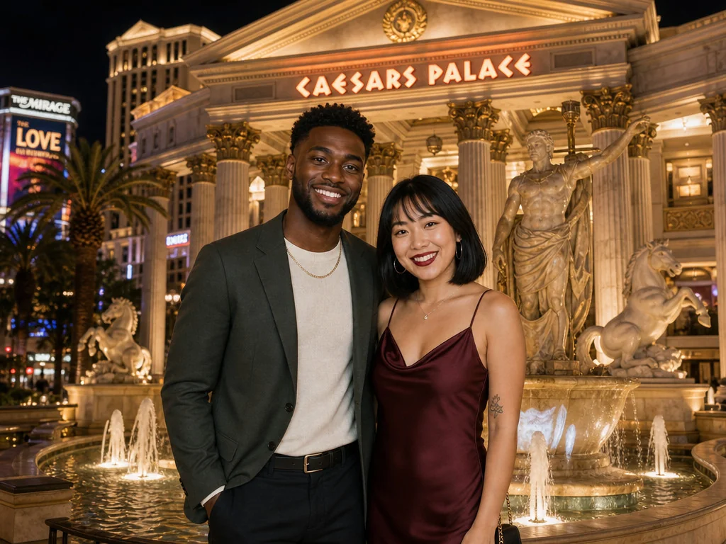 Caesars Palace Columns — AI photo booth effect, Couple rendering