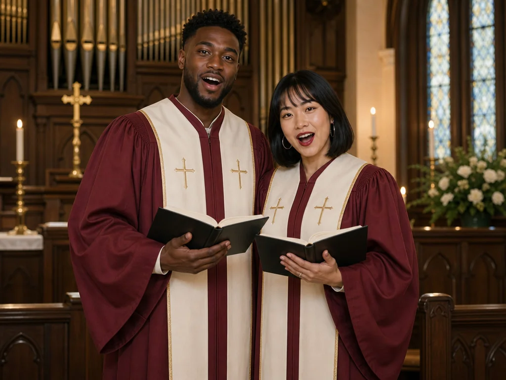 Church Choir — AI photo booth effect, Couple rendering