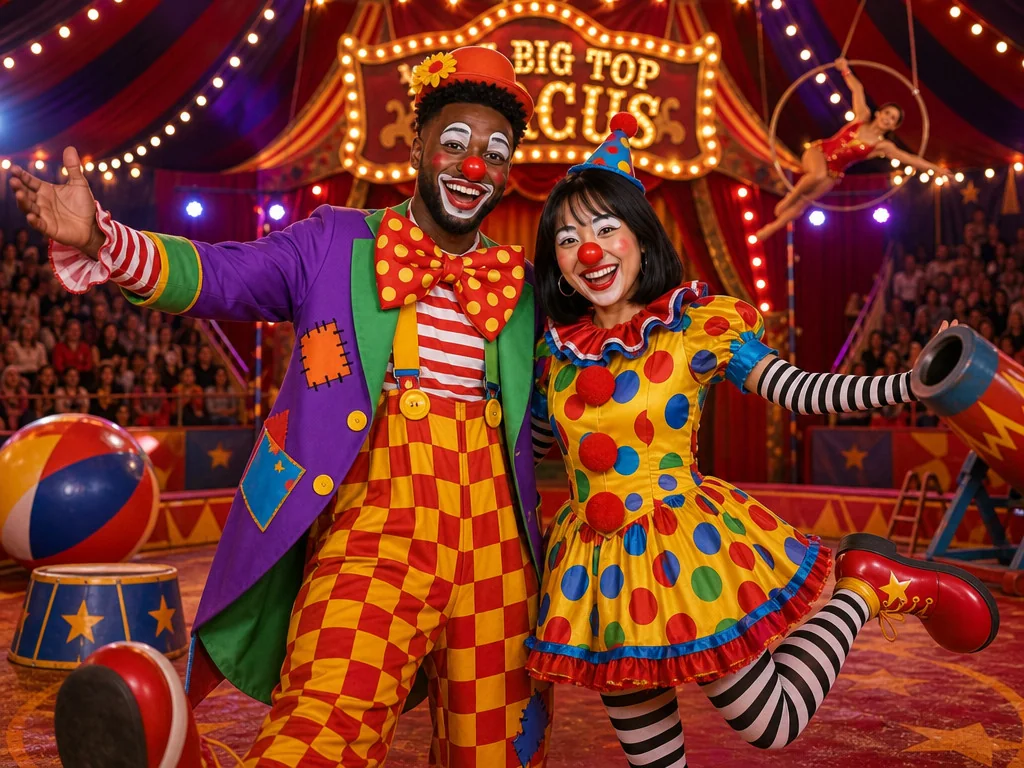 Clown Circus — AI photo booth effect, Couple rendering
