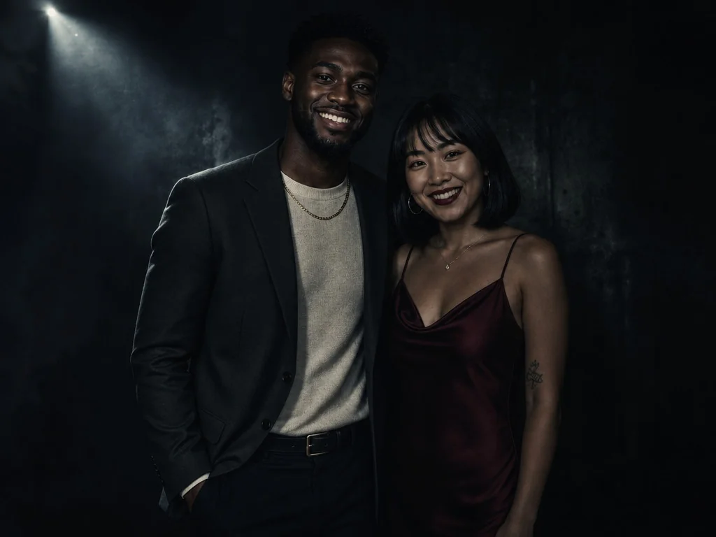 Dark Moody — AI photo booth effect, Couple rendering