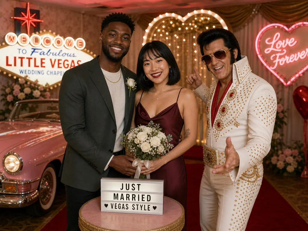 Elvis Chapel Wedding — AI photo booth effect, Couple rendering