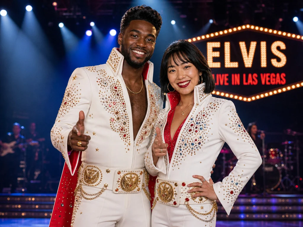 Elvis Jumpsuit — AI photo booth effect, Couple rendering