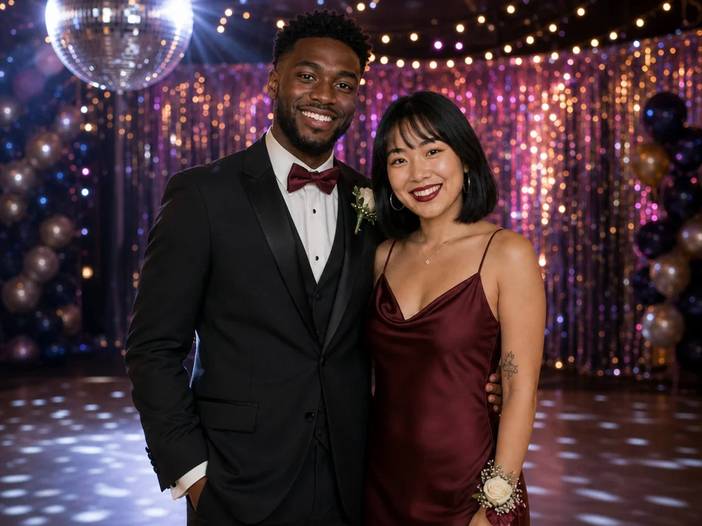 High School Prom — AI photo booth effect, Couple rendering