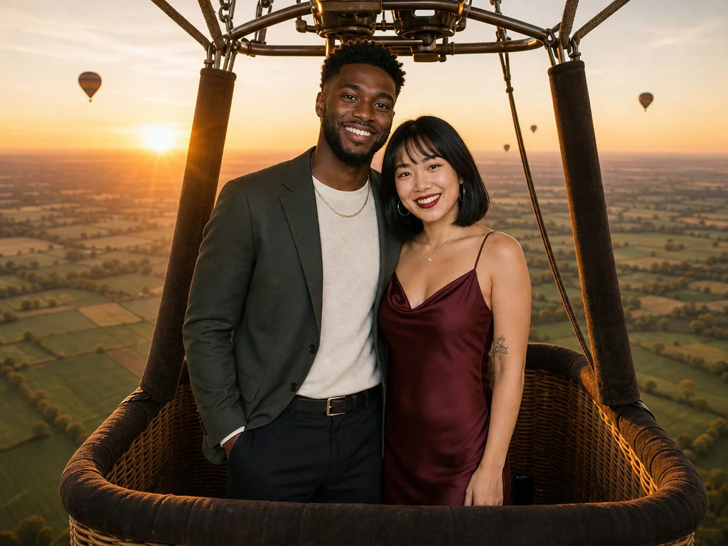 Hot Air Balloon — AI photo booth effect, Couple rendering