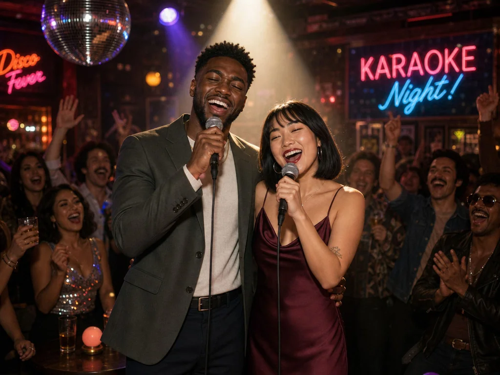 Karaoke Spotlight — AI photo booth effect, Couple rendering