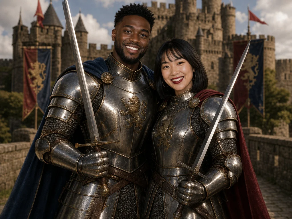 Knight Armor — AI photo booth effect, Couple rendering