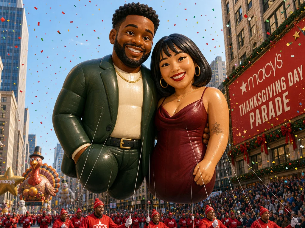 Macy's Day Parade Float — AI photo booth effect, Couple rendering