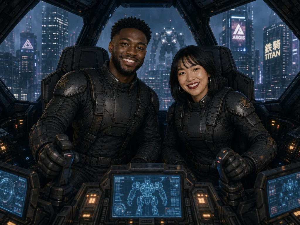 Mech Pilot Cockpit — AI photo booth effect, Couple rendering