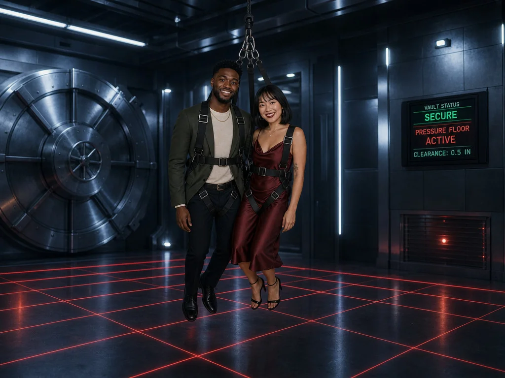 Mission Impossible Wire Dangle — AI photo booth effect, Couple rendering