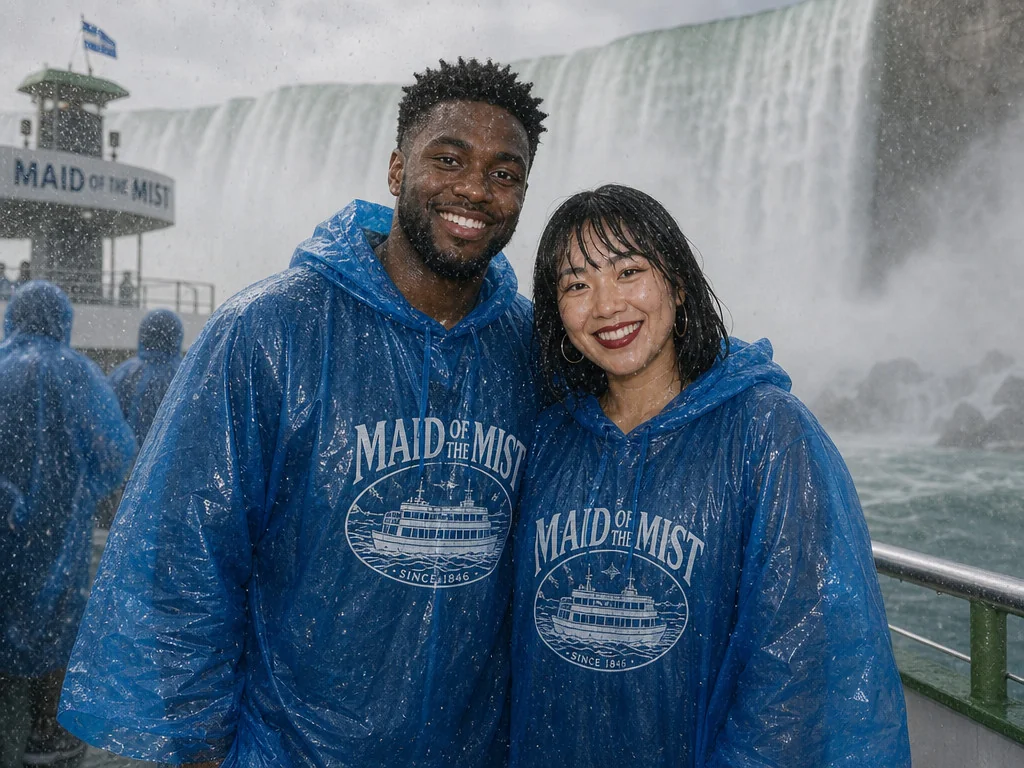 Niagara Falls — AI photo booth effect, Couple rendering