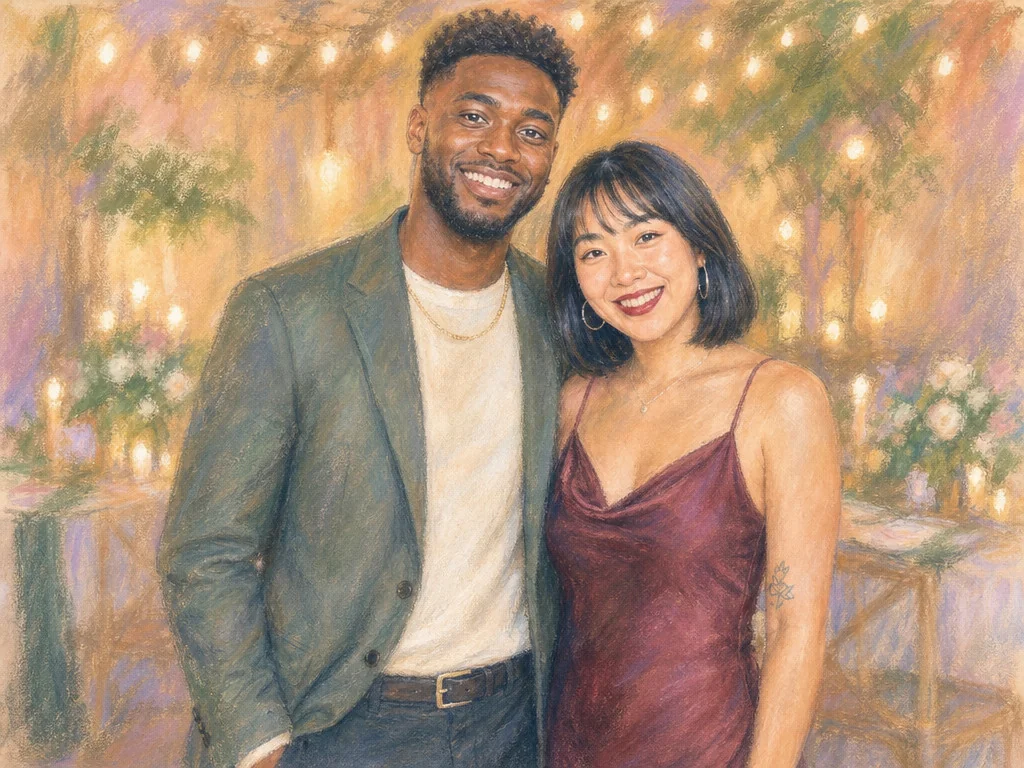 Pastel Soft Art — AI photo booth effect, Couple rendering
