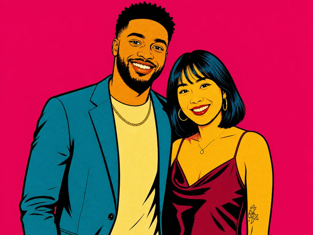 Pop Art — AI photo booth effect, Couple rendering