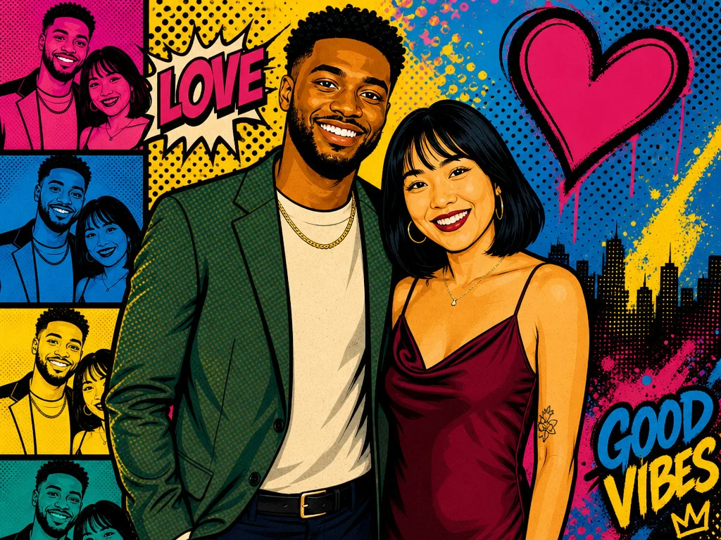 Pop Art Modern — AI photo booth effect, Couple rendering