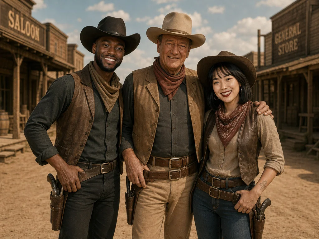 Pose with John Wayne — AI photo booth effect, Couple rendering