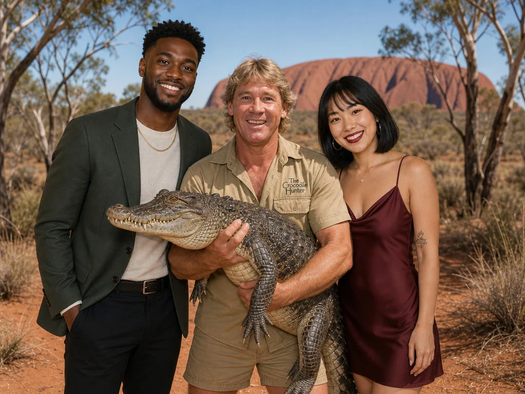 Pose with Steve Irwin — AI photo booth effect, Couple rendering