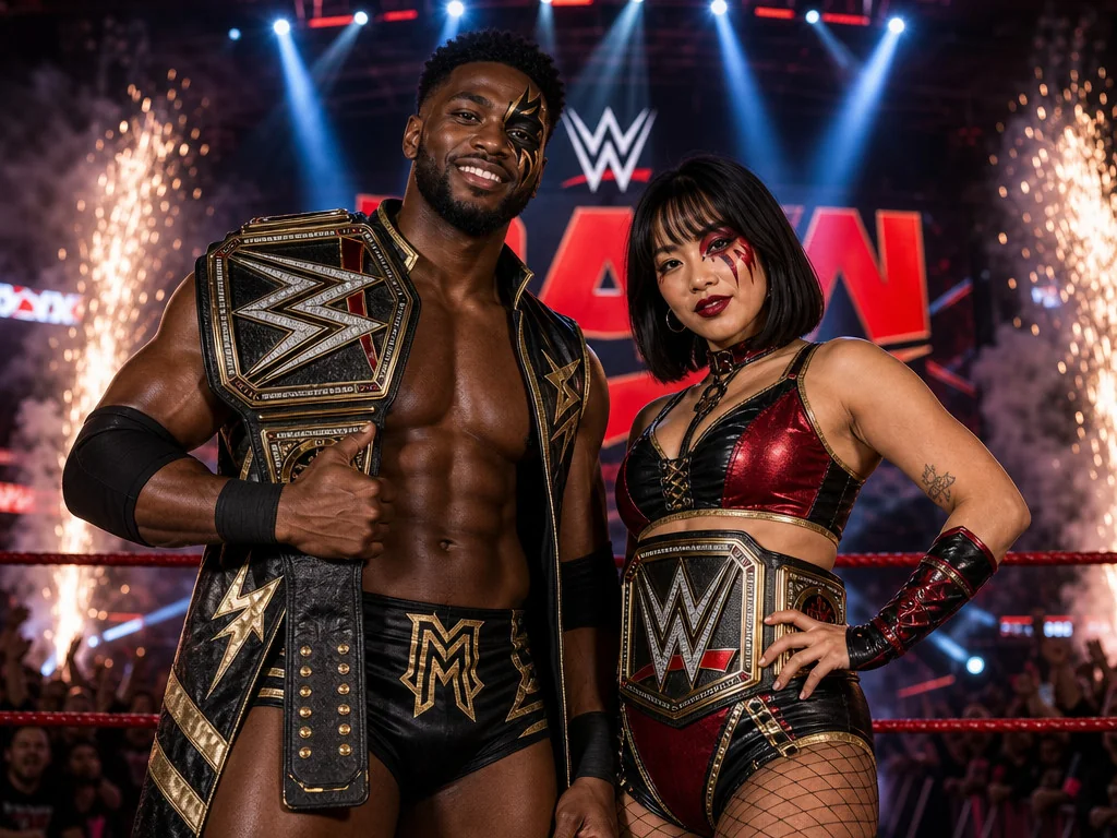 Pro Wrestler WWE — AI photo booth effect, Couple rendering