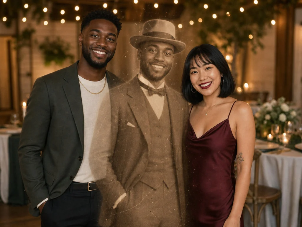 Random 1920s Time Traveler — AI photo booth effect, Couple rendering