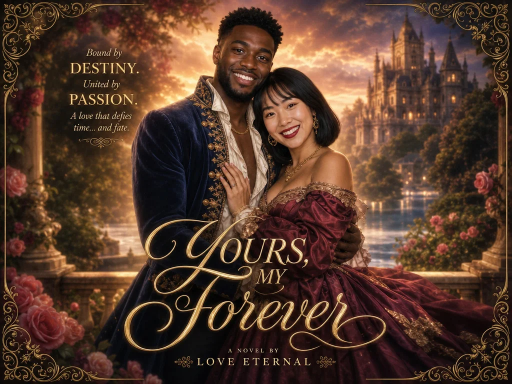 Romance Novel Cover — AI photo booth effect, Couple rendering