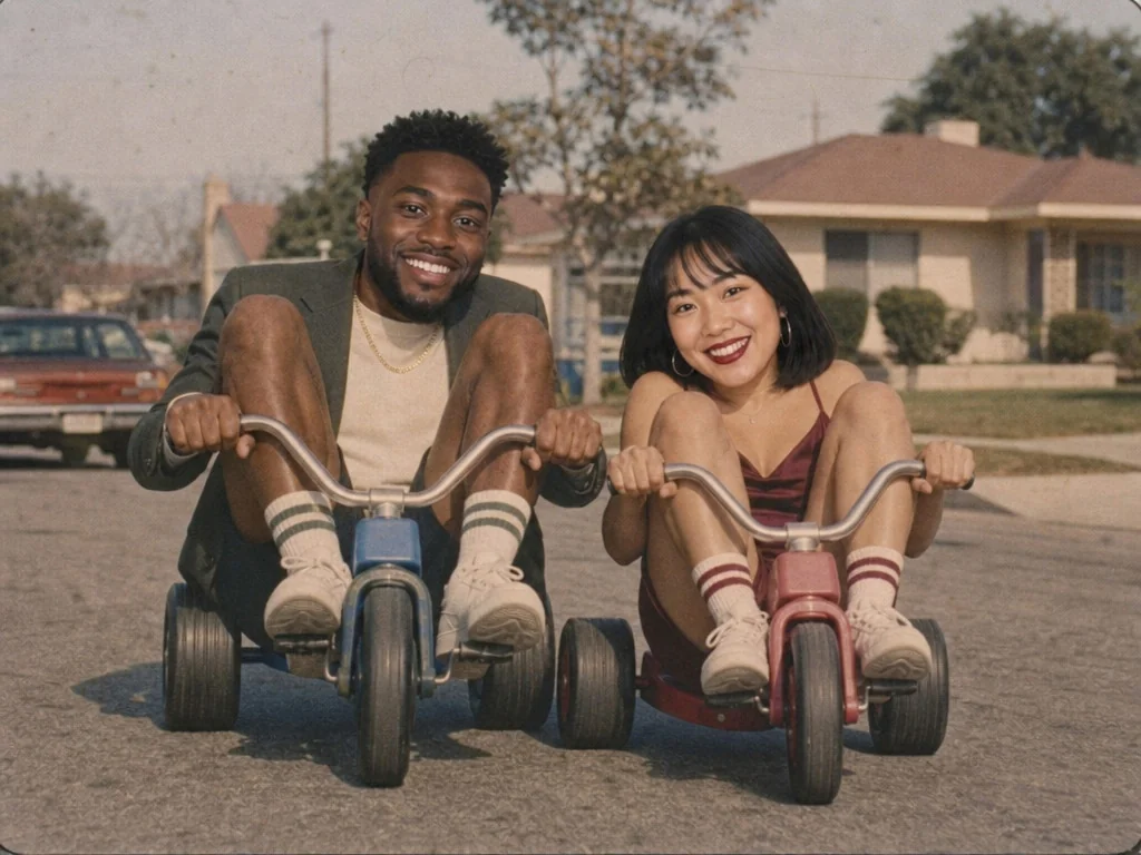 Six Year Old Big Wheels — AI photo booth effect, Couple rendering