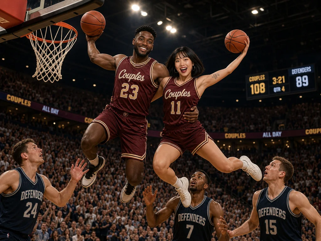 Slam Dunk — AI photo booth effect, Couple rendering