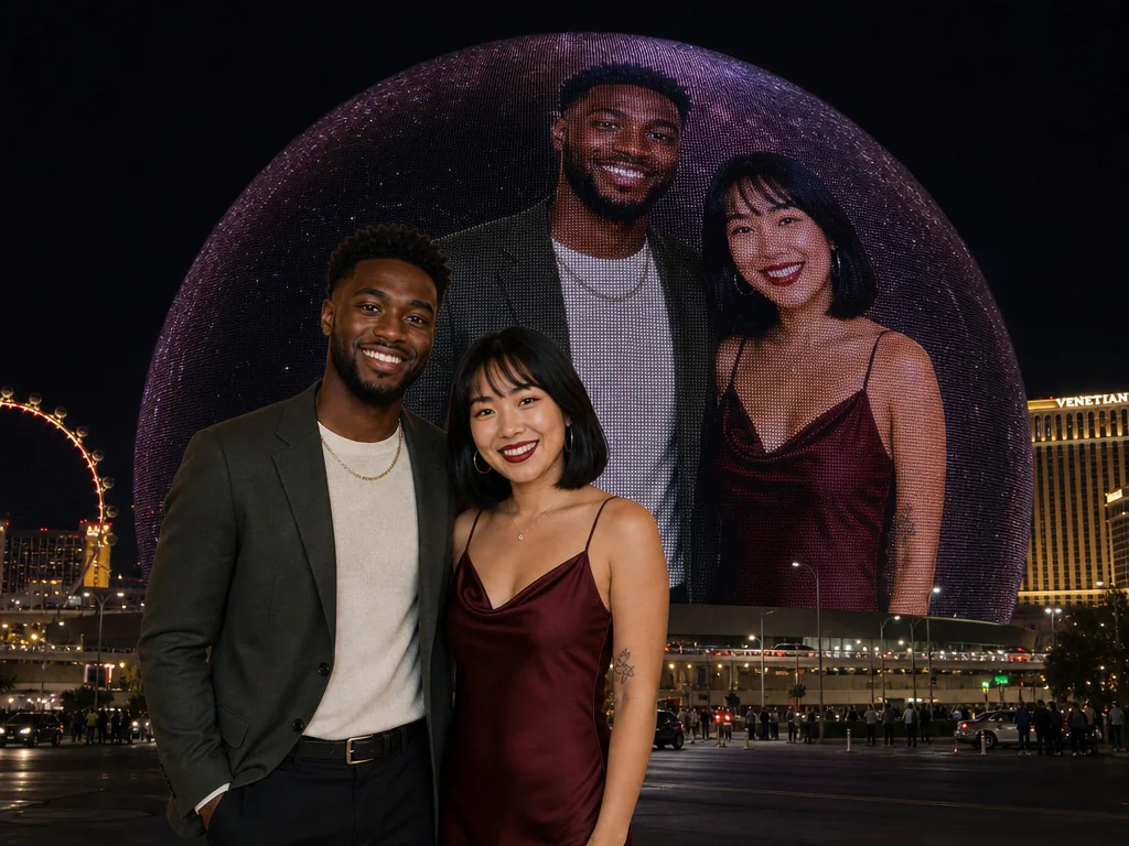 Sphere Reflection — AI photo booth effect, Couple rendering