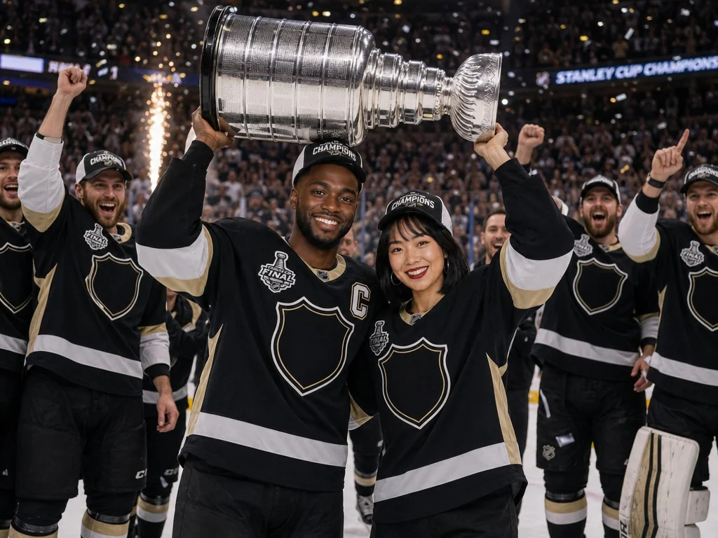 Stanley Cup Overhead — AI photo booth effect, Couple rendering