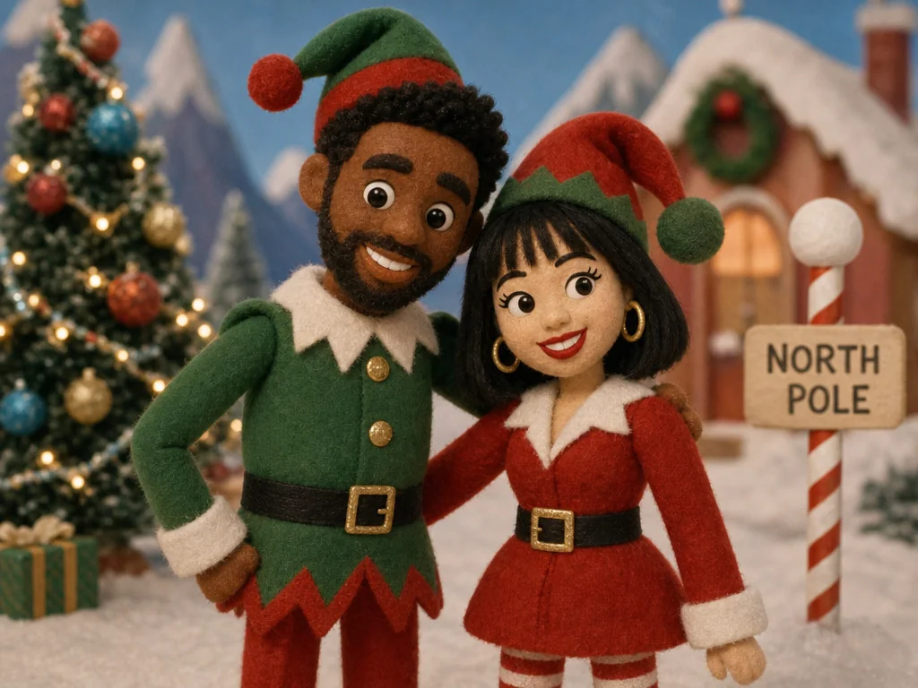 Stop Motion Holiday Special — AI photo booth effect, Couple rendering