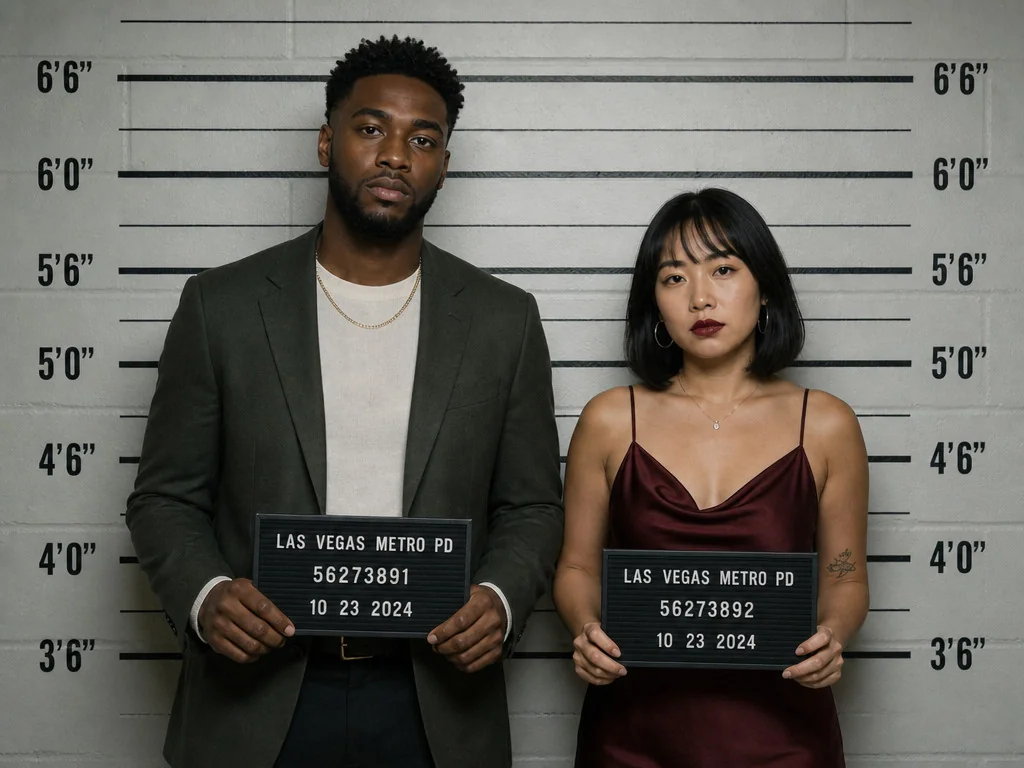 Strip Mugshot — AI photo booth effect, Couple rendering