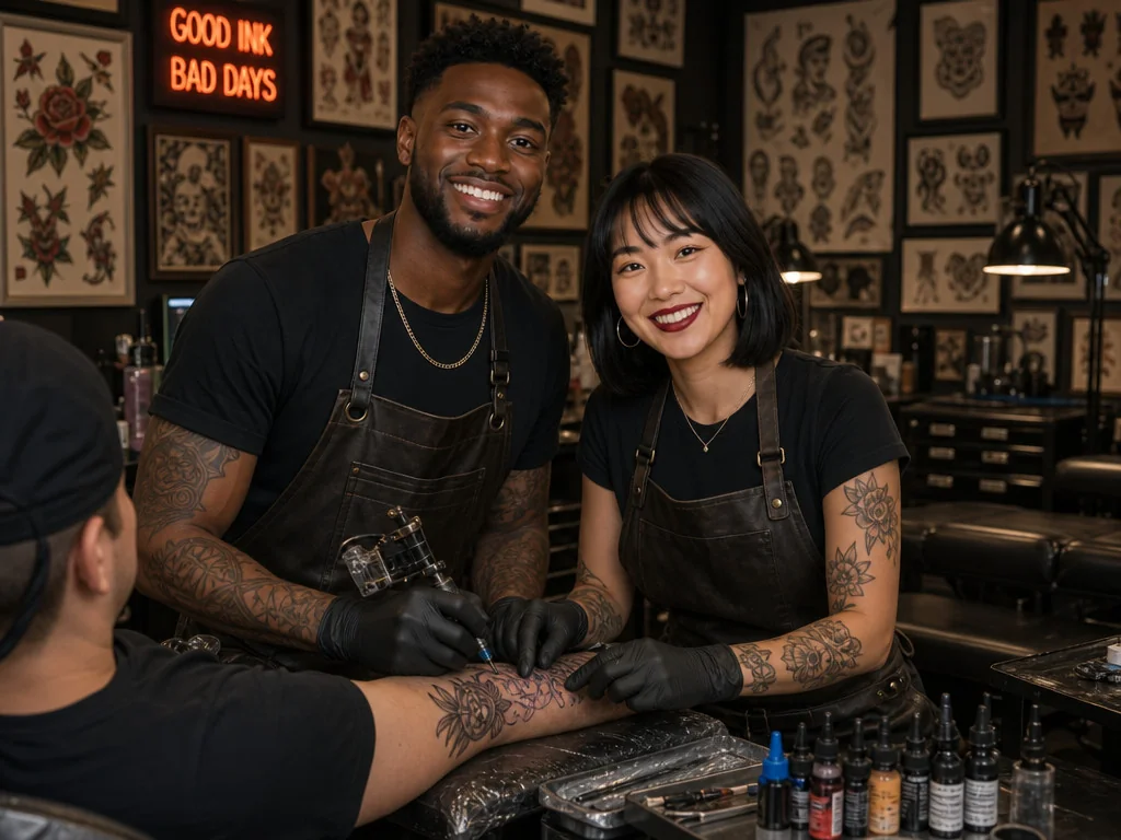 Tattoo Artist — AI photo booth effect, Couple rendering