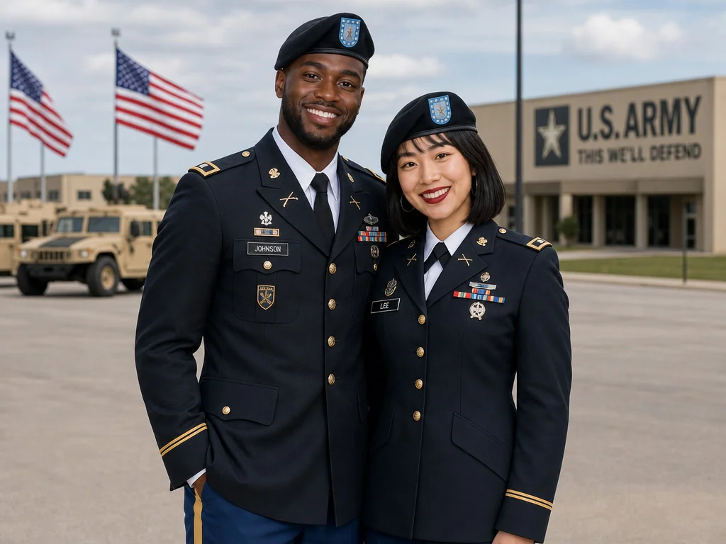 US Army Soldier — AI photo booth effect, Couple rendering