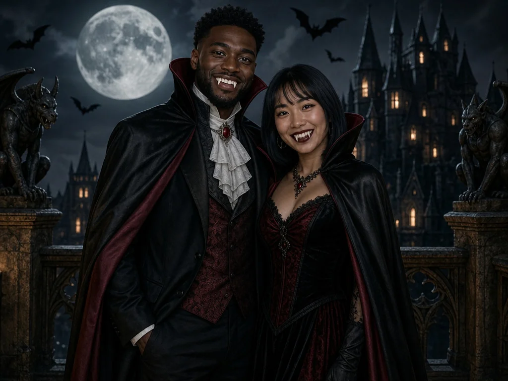 Vampire Castle — AI photo booth effect, Couple rendering