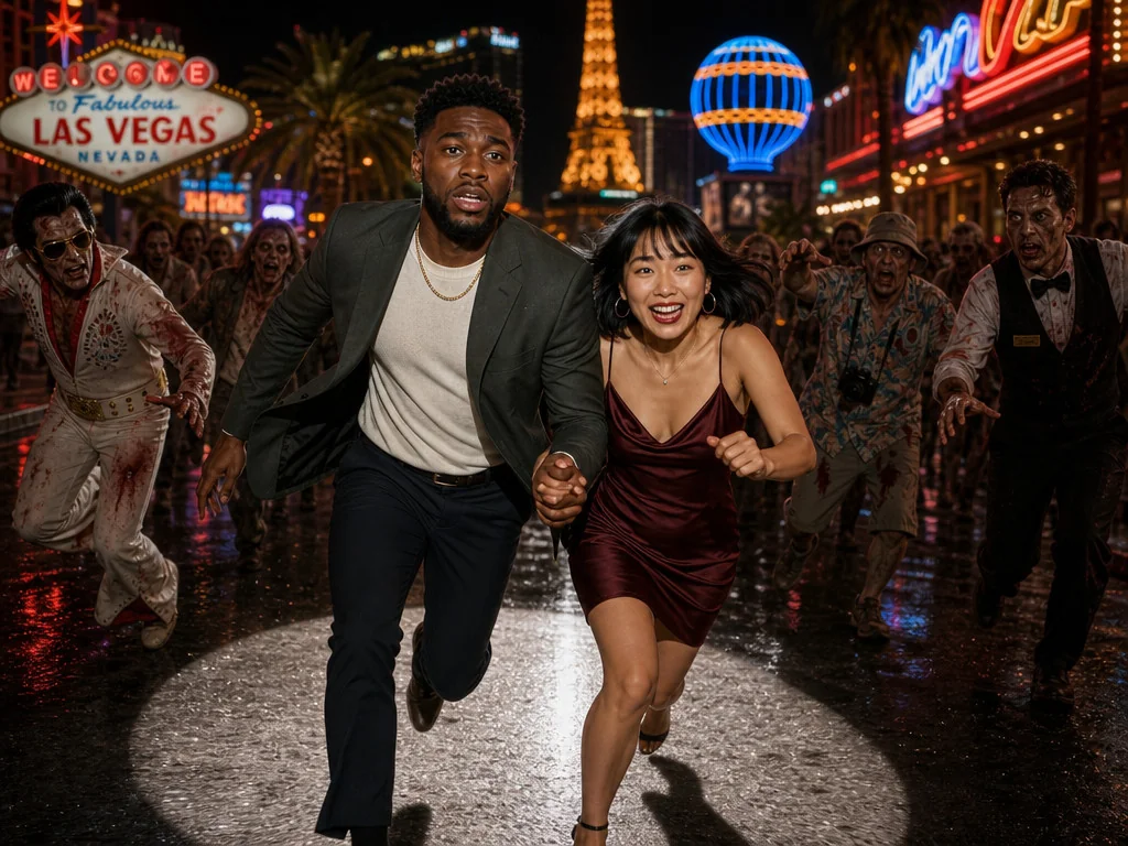 Vegas Zombie Apocalypse — AI photo booth effect, Couple rendering