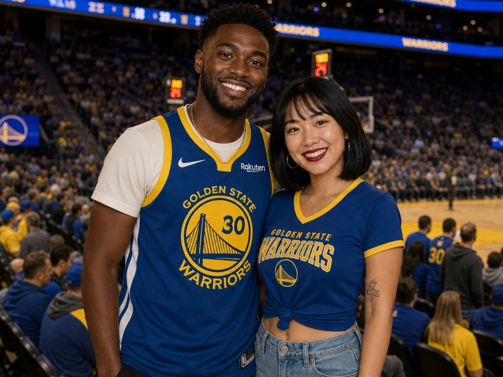 Warriors Game — AI photo booth effect, Couple rendering