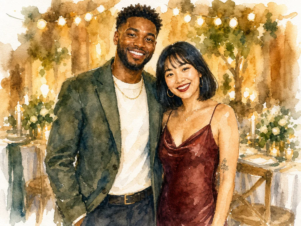 Watercolor Paint — AI photo booth effect, Couple rendering