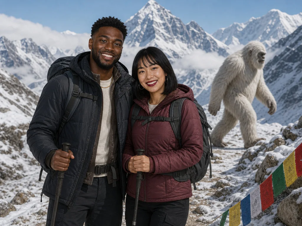Yeti Encounter — AI photo booth effect, Couple rendering