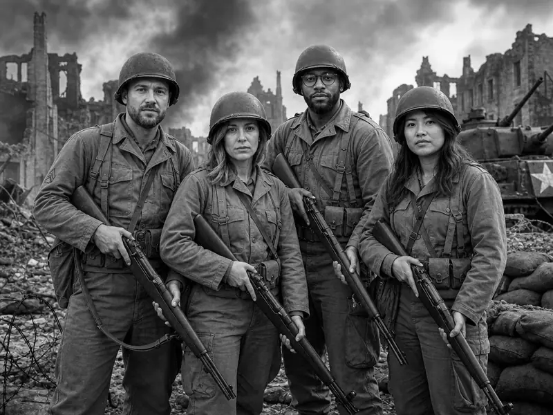 1950s WWII War Movie — group