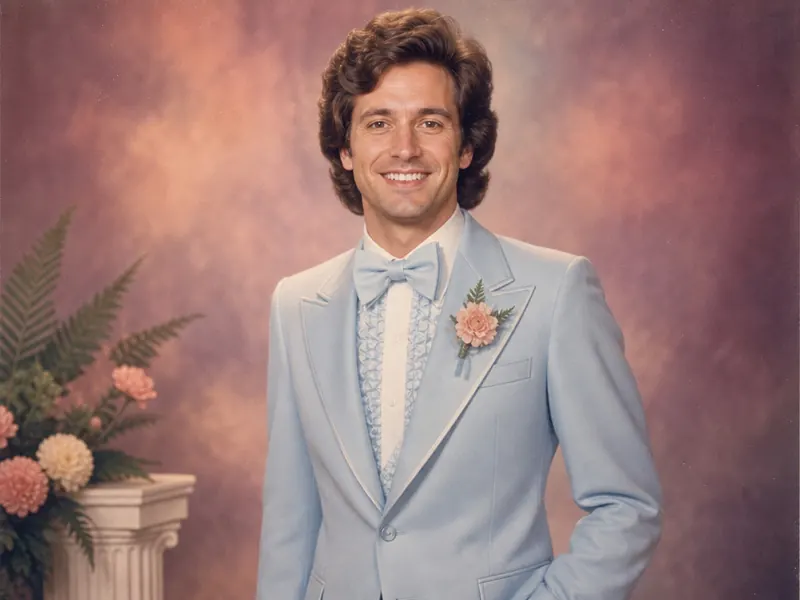 1970s Prom Portrait AI photo booth effect — Solo rendering