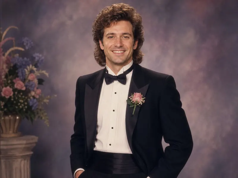 1980s Prom Portrait AI photo booth effect — Solo rendering