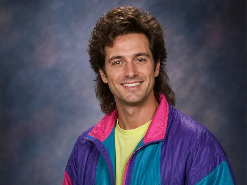 1980s Yearbook AI photo booth effect — Solo rendering