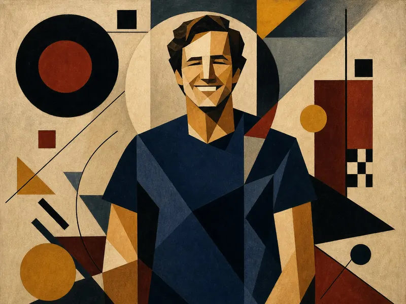 Abstract Geometric AI photo booth effect — Solo rendering