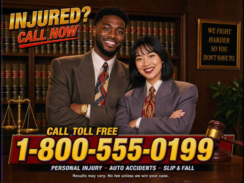 Accident Attorney TV Ad AI photo booth effect — Couple rendering