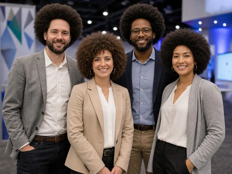 Afro Hairstyle AI photo booth effect — Group rendering